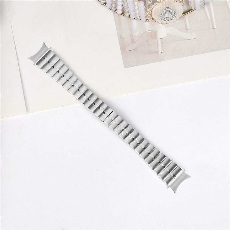 For Samsung Galaxy Watch FE 40mm / Watch4 / Watch 5 Pro Active Stainless Steel Smartwatch Strap Wrist Band - Silver