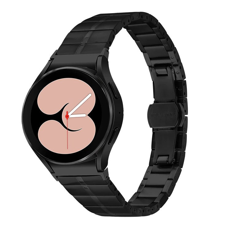 For Samsung Galaxy Watch6 40mm / 44mm / Watch6 Classic 43mm / 47mm Stainless Steel Strap with Quick Release Connector - Black