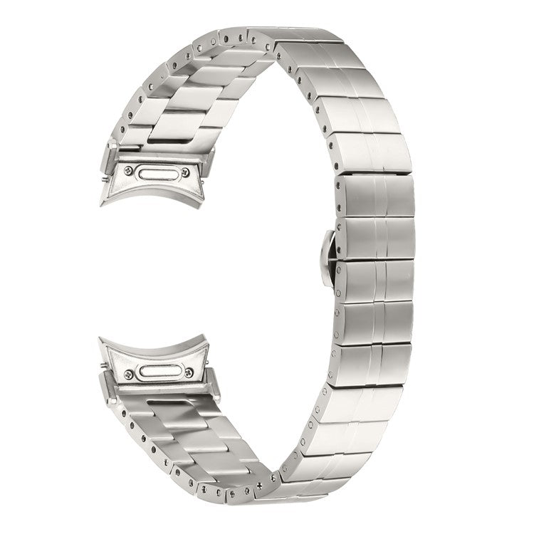 For Samsung Galaxy Watch6 40mm / 44mm / Watch6 Classic 43mm / 47mm Stainless Steel Strap with Quick Release Connector - Titanium Grey
