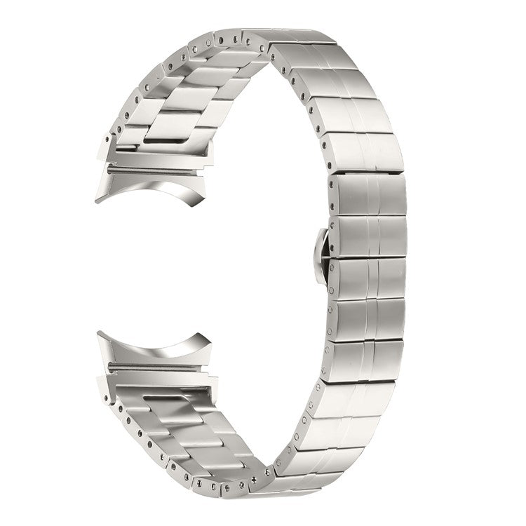 For Samsung Galaxy Watch FE 40mm / Watch4 / Watch4 Classic / Watch4 Active / Watch 5 / Watch 5 Pro Stainless Steel Strap Wrist Band - Titanium Grey