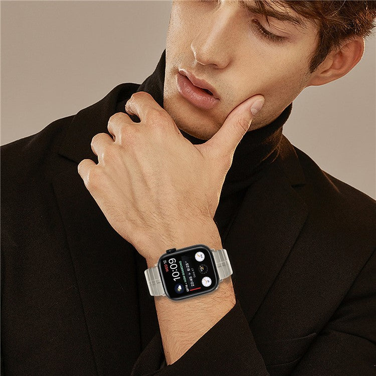 For Apple Watch Series 10 42mm / 9 8 7 41mm / SE (2023) SE (2022) SE 6 5 4 40mm / 3 2 1 38mm Stainless Steel Strap - Titanium