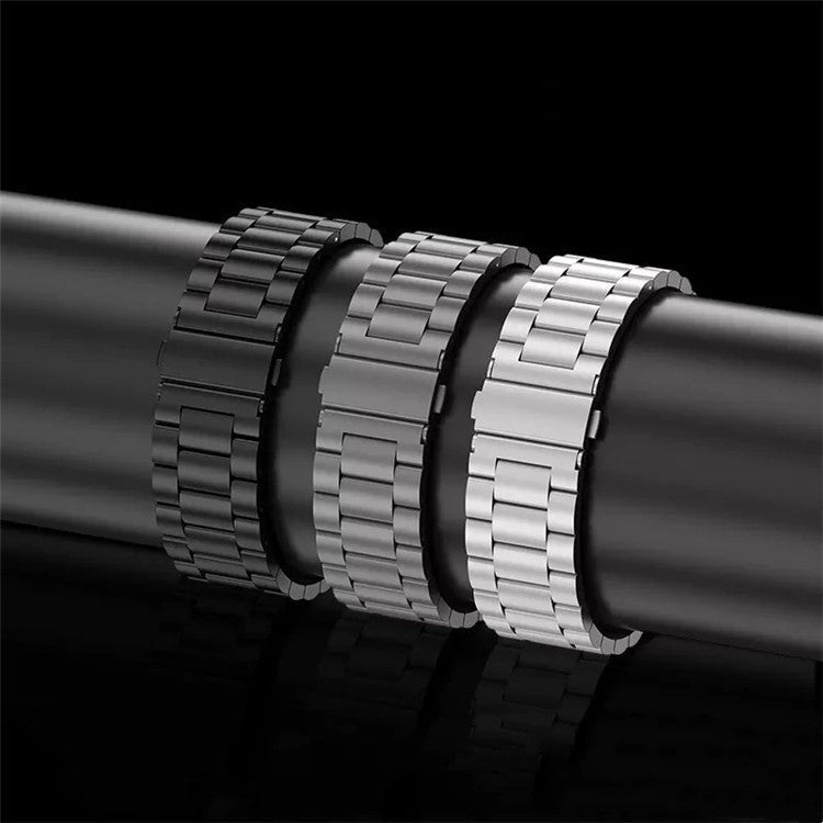 For Apple Watch Series 10 42mm / 9 8 7 41mm / SE (2023) SE (2022) SE 6 5 4 40mm / 3 2 1 38mm Watch Band 3-Bead Titanium Alloy Strap - Grey