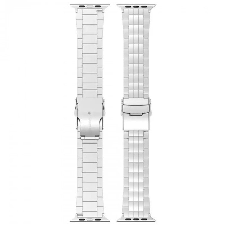 For Apple Watch Series 10 42mm / 9 8 7 41mm / SE (2023) SE (2022) SE 6 5 4 40mm / 3 2 1 38mm Watch Strap 5-Bead Titanium Alloy Bracelet -Titanium