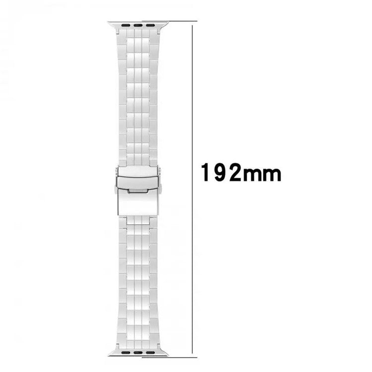 For Apple Watch Series 10 42mm / 9 8 7 41mm / SE (2023) SE (2022) SE 6 5 4 40mm / 3 2 1 38mm Watch Strap 5-Bead Titanium Alloy Bracelet -Titanium