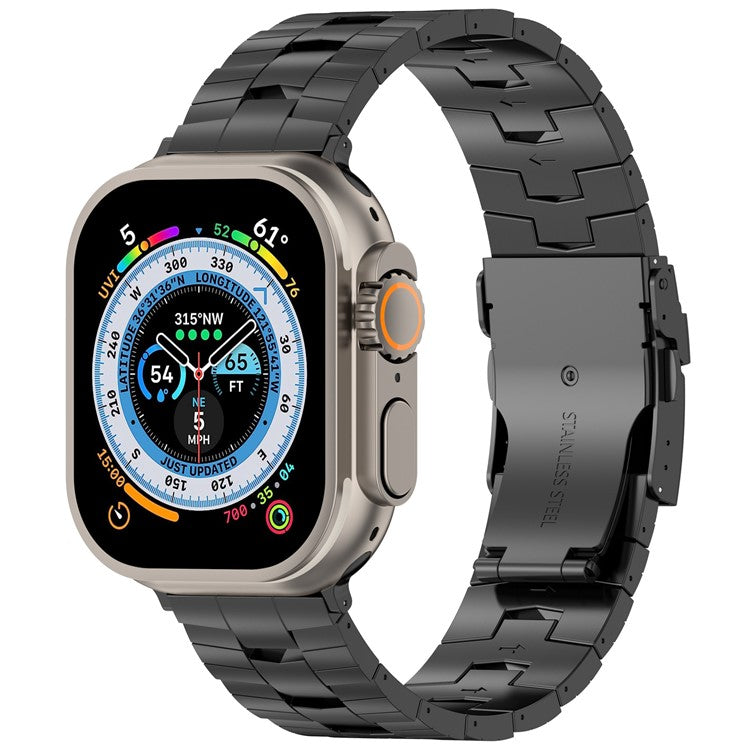 For Apple Watch Series 10 42mm / 9 8 7 41mm / SE (2023) SE (2022) SE 6 5 4 40mm / 3 2 1 38mm Titanium Alloy Bracelet Band - Black