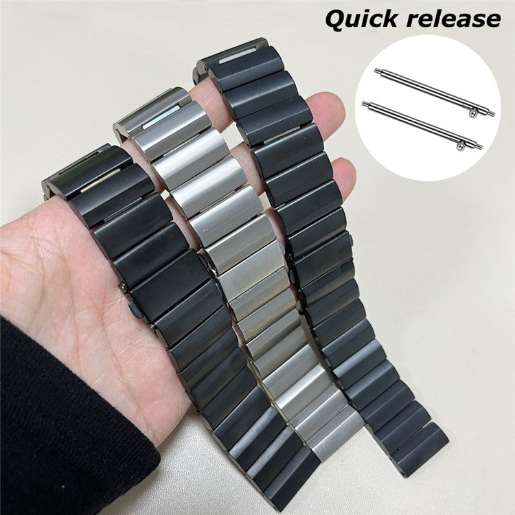 For Huawei Watch GT4 / Xiaomi Mi Watch / Samsung Titanium Alloy Watch Strap 22mm - Grey