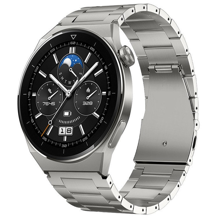 For Huawei Watch GT4 / GT3 / GT2 46mm Titanium Alloy Watch Strap 22mm Band - Silver
