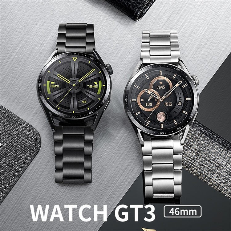 For Huawei Watch GT4 / GT3 / GT2 46mm Titanium Alloy Watch Strap 22mm Band - Silver