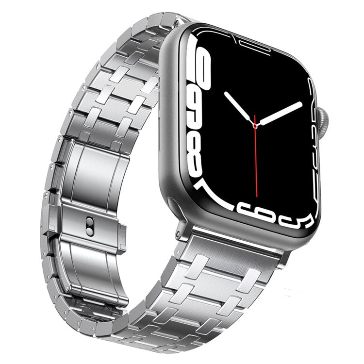 For Apple Watch 10 46mm / Ultra 2 / Ultra 49mm / 9 8 7 45mm / SE (2023) SE (2022) SE 6 5 4 44mm / 3 2 1 42mm Titanium Alloy Band - Silver