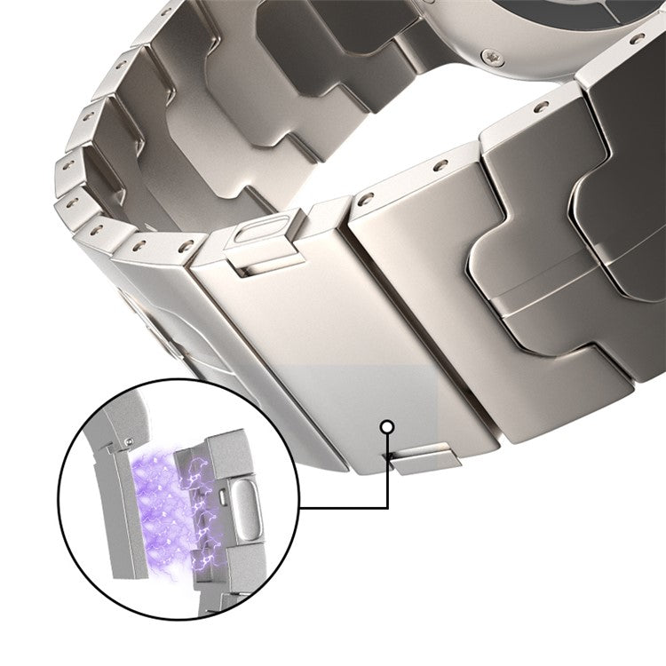 For Apple Watch Series 10 42mm / 9 8 7 41mm / SE (2023) SE (2022) SE 6 5 4 40mm / 3 2 1 38mm Magnetic Buckle Titanium Alloy Band - Black