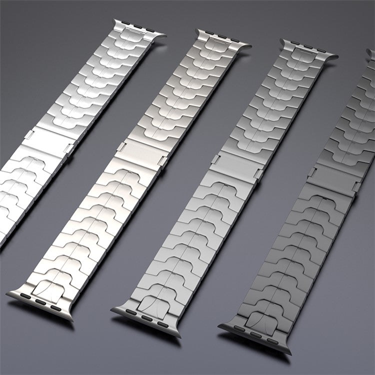 For Apple Watch Series 10 42mm / 9 8 7 41mm / SE (2023) SE (2022) SE 6 5 4 40mm / 3 2 1 38mm Magnetic Buckle Titanium Alloy Band - Black