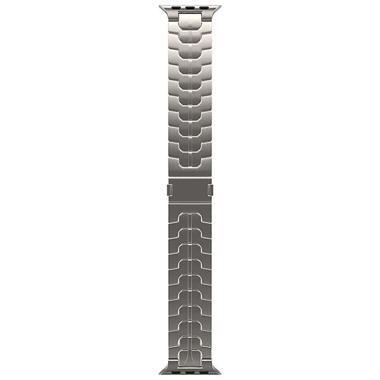 For Apple Watch 10 46mm / Ultra 2 / Ultra 49mm / 9 8 7 45mm / SE (2023) SE (2022) SE 6 5 4 44mm / 3 2 1 42mm Magnetic Titanium Alloy Watch Strap - Titanium