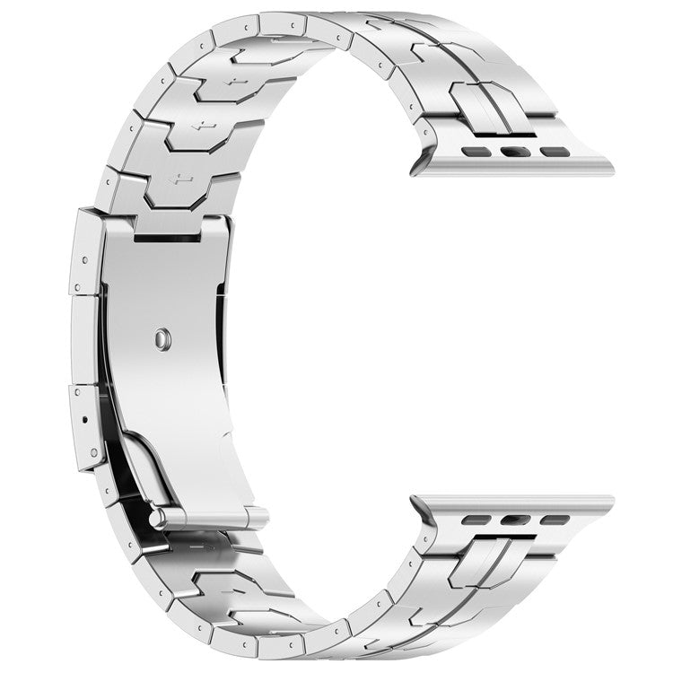For Apple Watch 10 46mm / Ultra 2 / Ultra 49mm / 9 8 7 45mm / SE (2023) SE (2022) SE 6 5 4 44mm / 3 2 1 42mm Titanium Alloy Strap Band - Silver