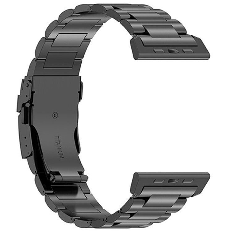 For Apple Watch 10 46mm / Ultra 2 / Ultra 49mm / 9 8 7 45mm / SE (2023) SE (2022) SE 6 5 4 44mm / 3 2 1 42mm Titanium Alloy Strap 26mm Band - Black