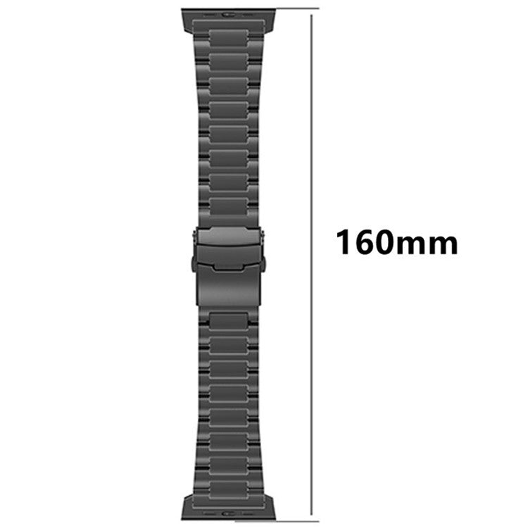 For Apple Watch 10 46mm / Ultra 2 / Ultra 49mm / 9 8 7 45mm / SE (2023) SE (2022) SE 6 5 4 44mm / 3 2 1 42mm Titanium Alloy Strap 26mm Band - Black