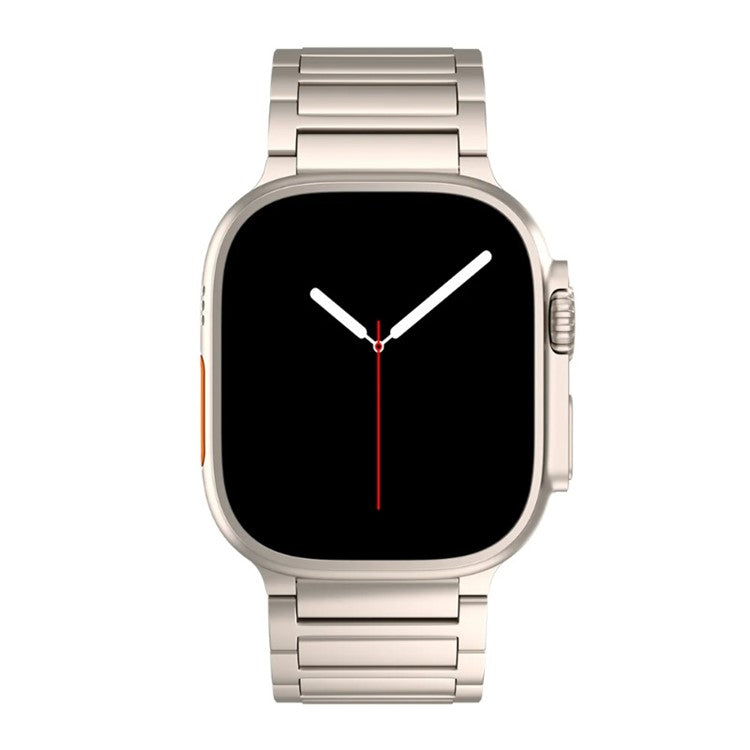 For Apple Watch 10 46mm / Ultra 2 / Ultra 49mm / 9 8 7 45mm / SE (2023) SE (2022) SE 6 5 4 44mm / 3 2 1 42mm Metal Butterfly Buckle Watch Band - Titanium