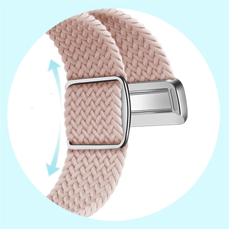 For Xiaomi Smart Band 8 Pro / Redmi Watch 4 Loop Strap Magnetic Buckle Woven Watch Band - Pink