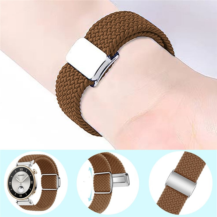 For Xiaomi Smart Band 8 Pro / Redmi Watch 4 Loop Strap Magnetic Buckle Woven Watch Band - Pink