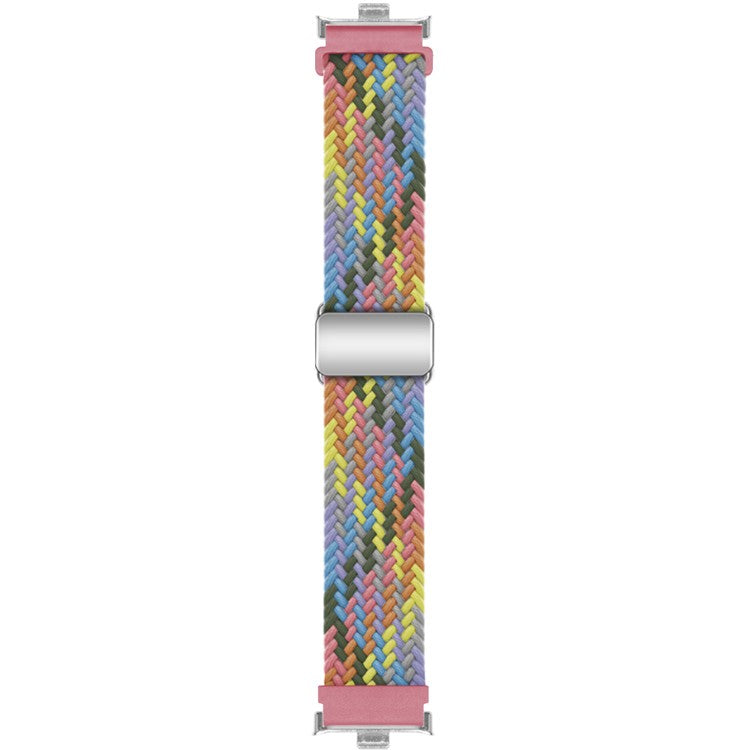 For Xiaomi Smart Band 8 Pro / Redmi Watch 4 Loop Strap Magnetic Buckle Woven Watch Band - Colorful Purple