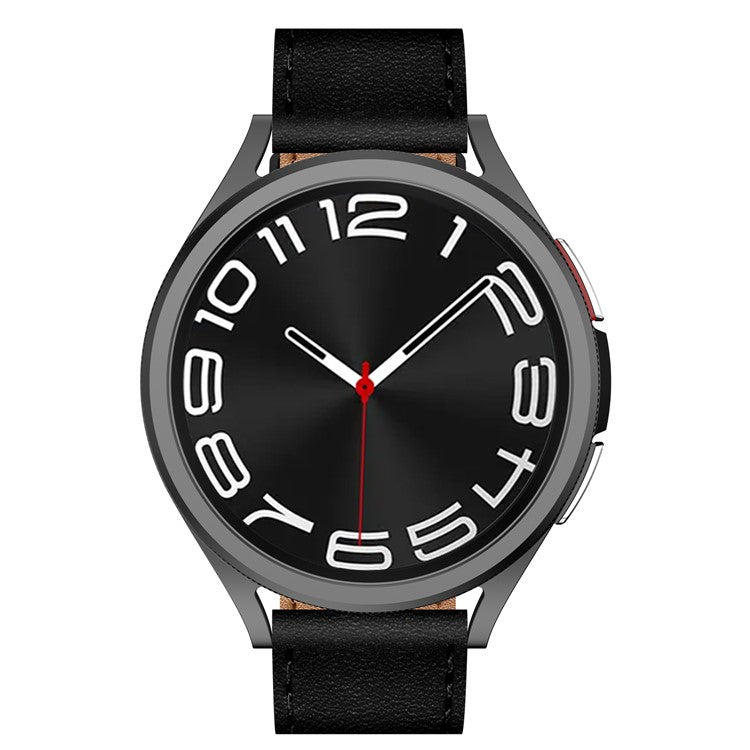 For Huawei Watch GT 3 42mm / GT 3 Pro 43mm Top Layer Cowhide Adjustable Wrist Band 20mm Watch Strap - Black