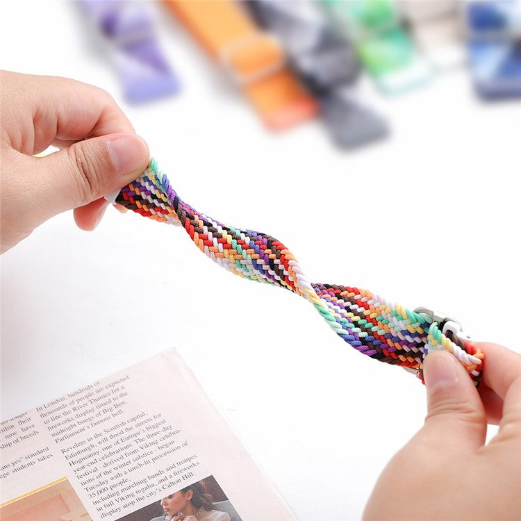 For Huawei Watch Fit 3 Adjustable Nylon Braided Watch Band Woven Style Wrist Strap - Style C