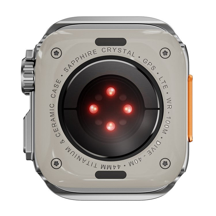 For Apple Watch Series 9 / 8 / 7 45mm Anti-drop Watch Case Metal Protective Frame - Grey