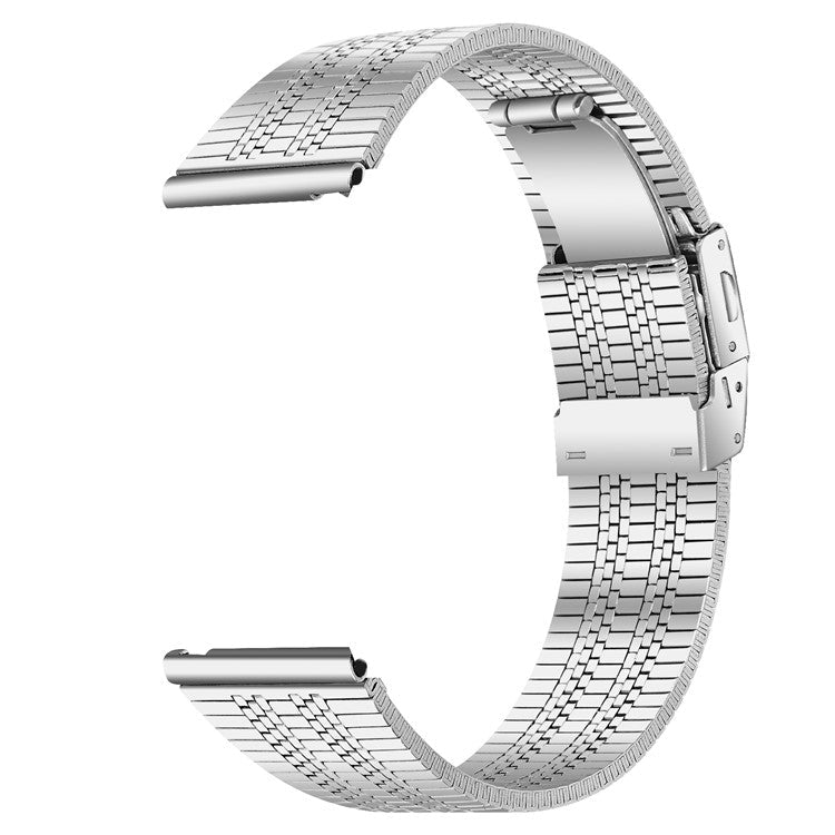 For Samsung Galaxy Watch 46mm Stainless Steel Watch Strap 22mm Wrist Band - Silver