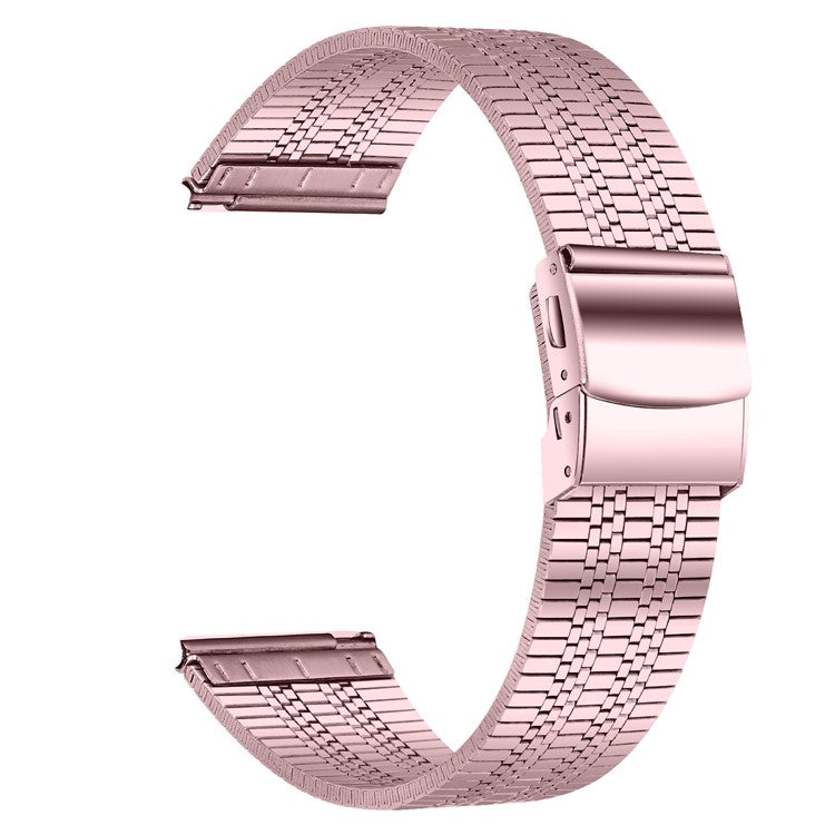 For Garmin Vivomove 3 / GarminMove 3 Stainless Steel 20mm Watch Strap Replacement Wrist Band - Rose Pink