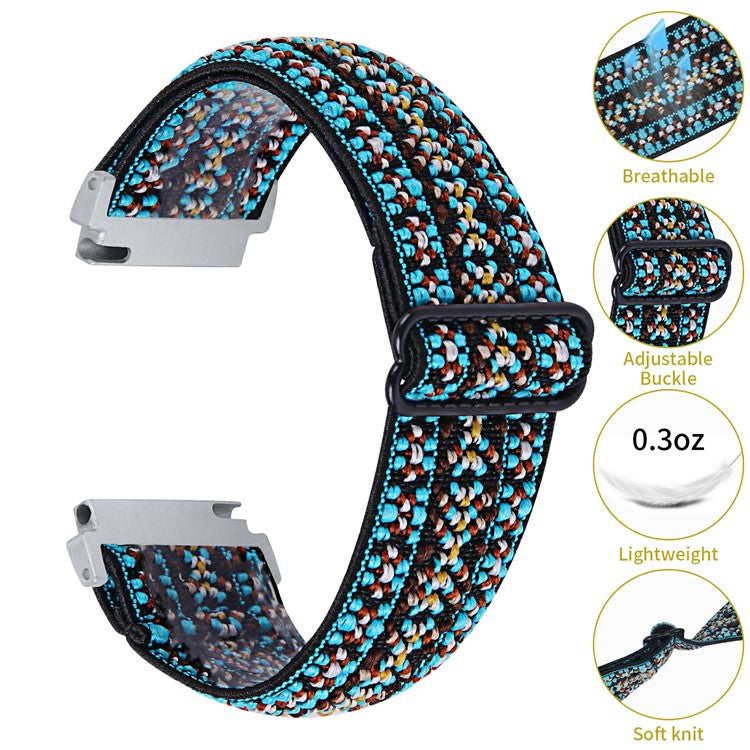 For Garmin Vivomove 3 / GarminMove 3 20mm Elastic Jacquard Fabric Watch Strap Replacement - 4