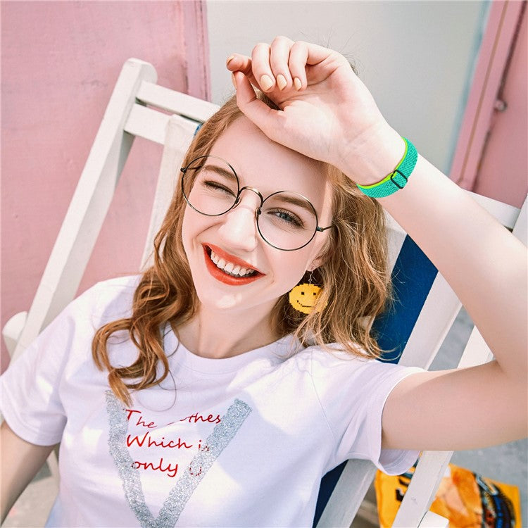 For Garmin Vivomove Style / GarminMove Style 20mm Elastic Watch Strap Replacement Watchband - Yellow Green