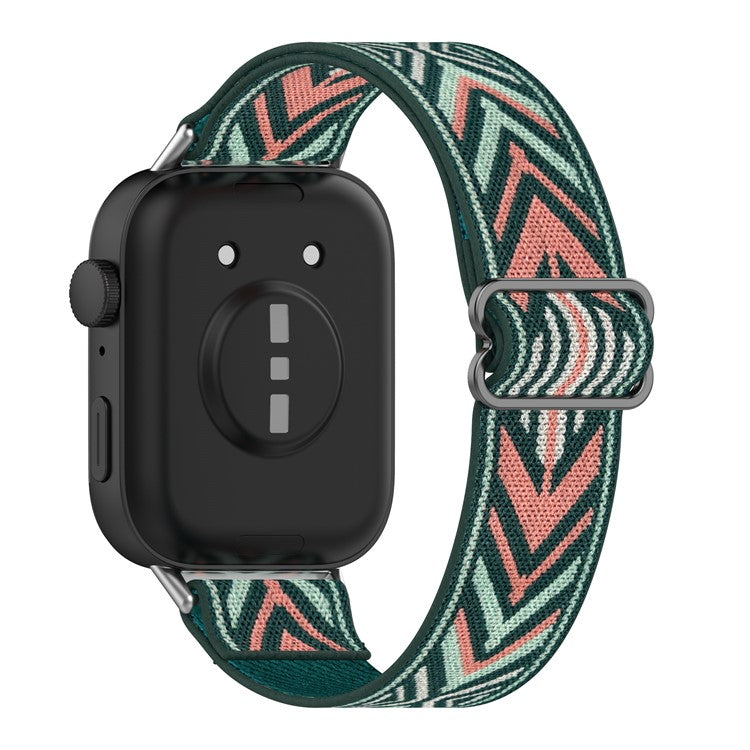 For Huawei Watch Fit 3 Nylon Strap Stretchy Solo Loop Sport Watch Bands - Green Arrow