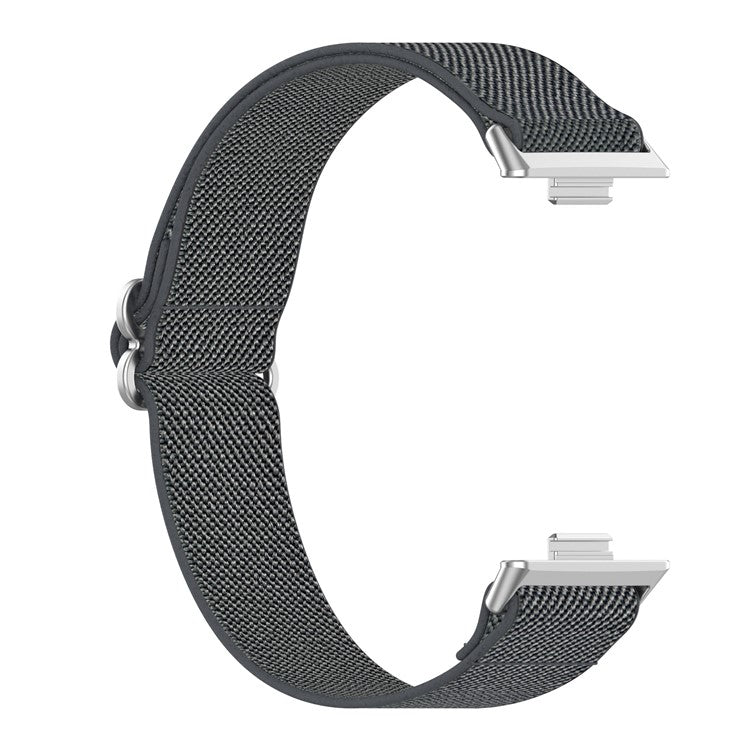 For Huawei Watch Fit 3 Nylon Strap Stretchy Solo Loop Sport Watch Bands - Dark Grey