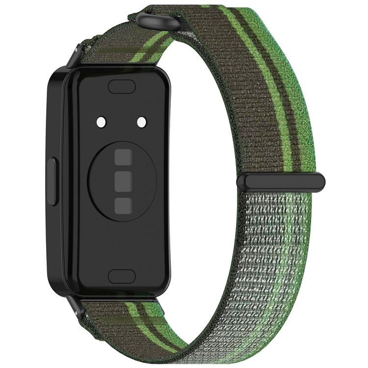 For Huawei Band 10 / Band 10 NFC / Band 9 / Band 9 NFC / Band 8 / Band 8 NFC Strap Nylon Sport Loop Watch Bands - Blackish Green