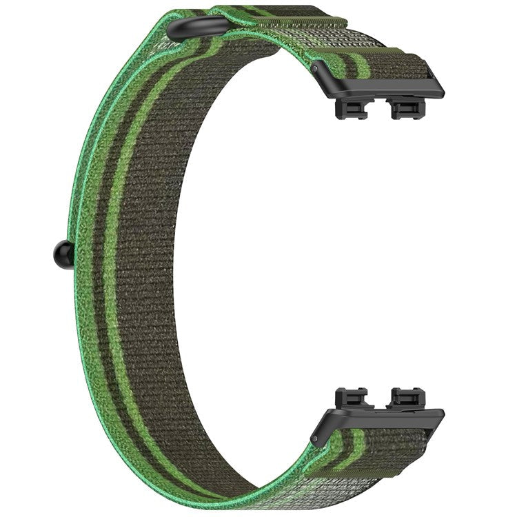 For Huawei Band 10 / Band 10 NFC / Band 9 / Band 9 NFC / Band 8 / Band 8 NFC Strap Nylon Sport Loop Watch Bands - Blackish Green
