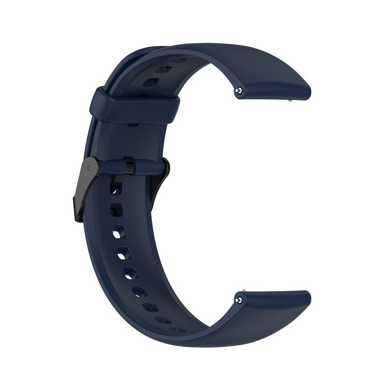 For SKG V9 / V9 Pro / Huami Amazfit Bip 5 / Bip 5 Unity Watch Strap Liquid Silicone Band Replacement - Navy Blue