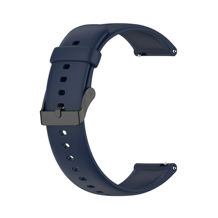 For SKG V9 / V9 Pro / Huami Amazfit Bip 5 / Bip 5 Unity Watch Strap Liquid Silicone Band Replacement - Navy Blue