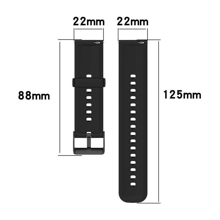 For SKG V9 / V9 Pro / Huami Amazfit Bip 5 / Bip 5 Unity Watch Strap Liquid Silicone Band Replacement - Navy Blue