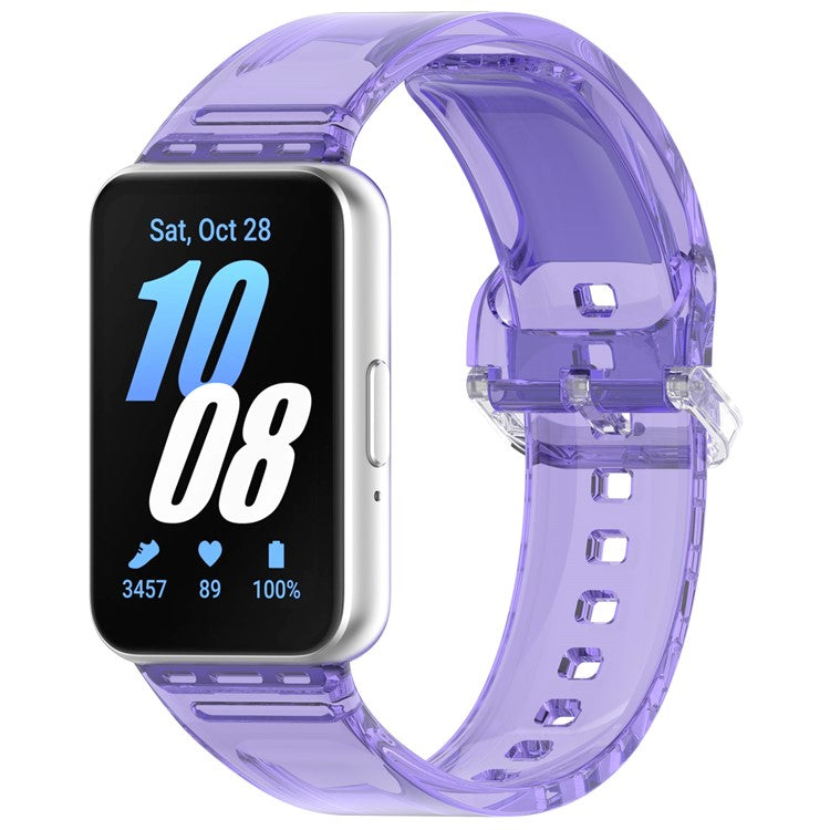 For Samsung Galaxy Fit3 R390 TPU Watch Band Change Color Wrist Strap - Starry Purple