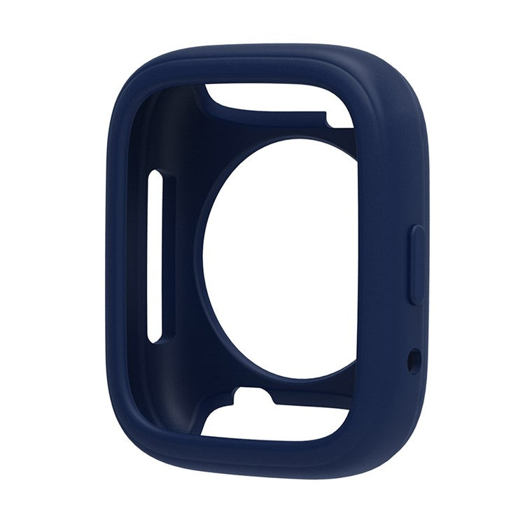 For Xiaomi Redmi Watch 3 Active Silicone Strap Replacement Wrist Band with Watch Case - Dark Blue