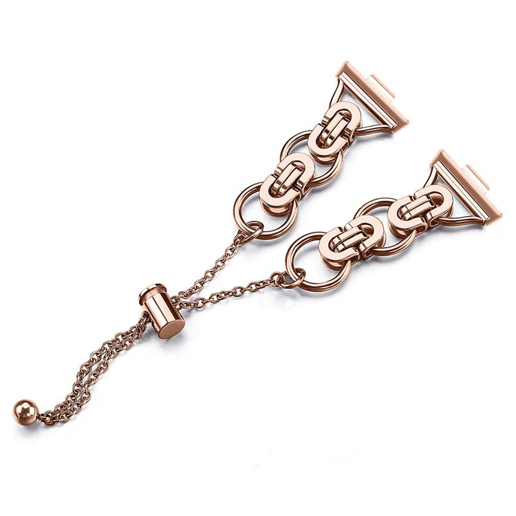 For Huawei Watch Fit 3 Replacement Smart Watch Strap Adjustable Alloy Bracelet - Rose Gold