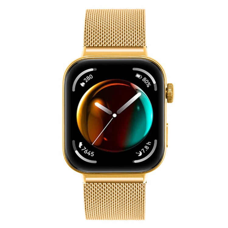 For Huawei Watch Fit 3 Milanese Mesh Band 316L Stainless Steel Watch Strap - Gold
