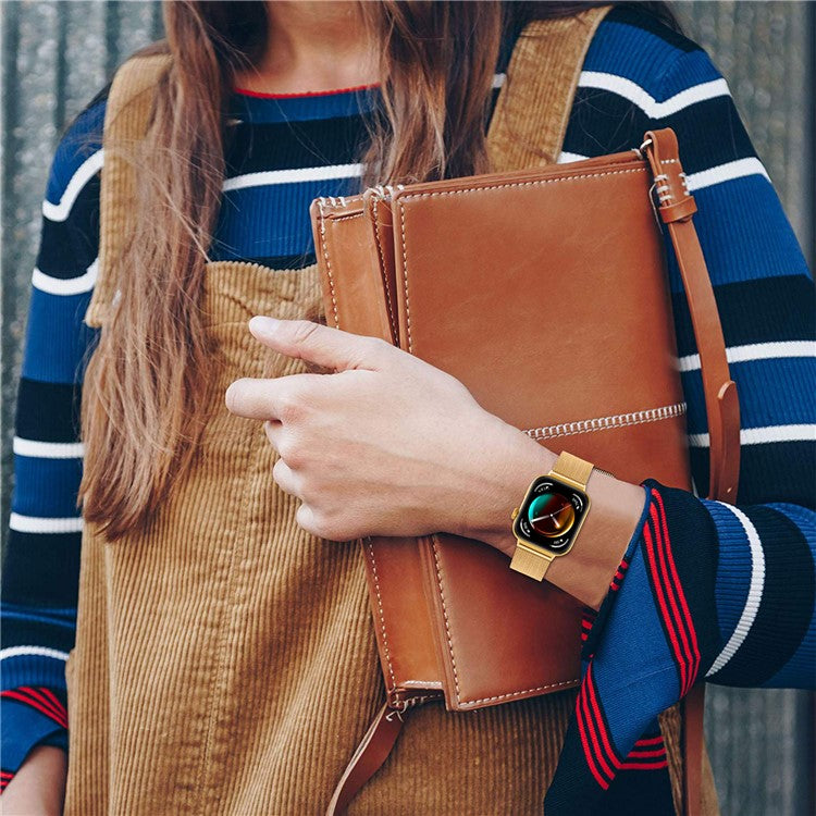 For Huawei Watch Fit 3 Milanese Mesh Band 316L Stainless Steel Watch Strap - Gold