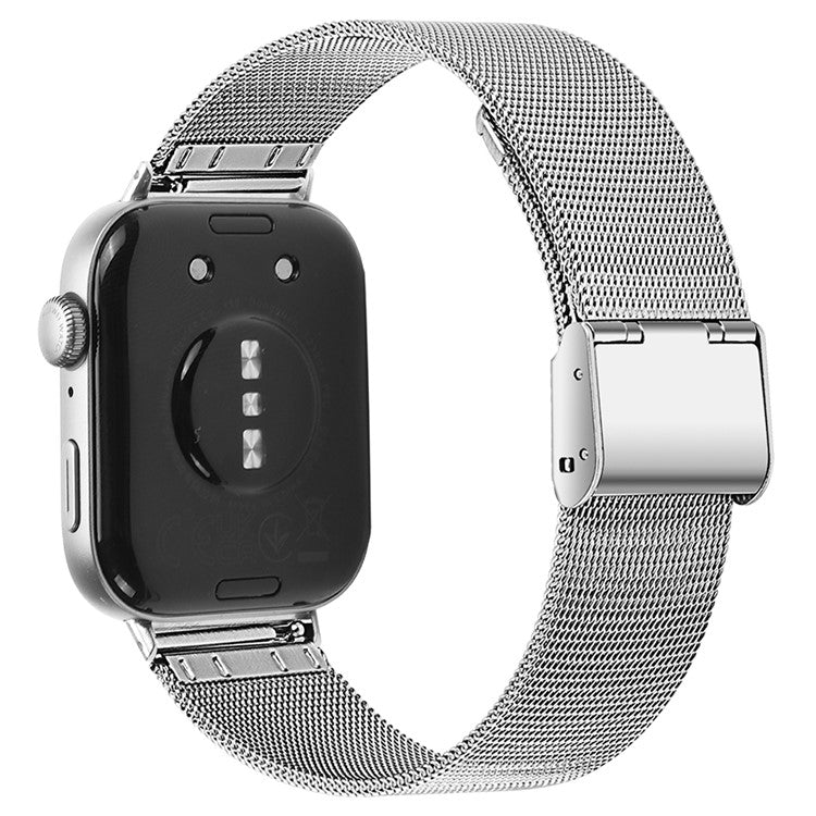 For Huawei Watch Fit 3 Quick Release Band Stainless Steel Milanese Wrist Strap, Silver