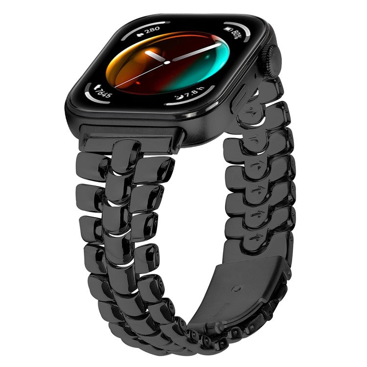 For Huawei Watch Fit 3 Watch Band Fishbone Design Wrist Strap Bracelet - Black