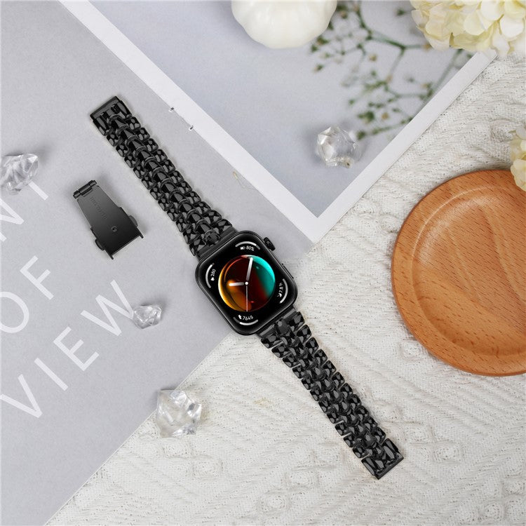 For Huawei Watch Fit 3 Watch Band Fishbone Design Wrist Strap Bracelet - Black