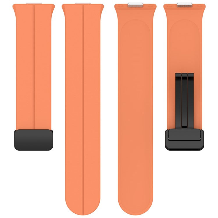 For Huawei Watch Fit 3 Silicone Watch Band Strap with Magnetic Folding Buckle - Pink