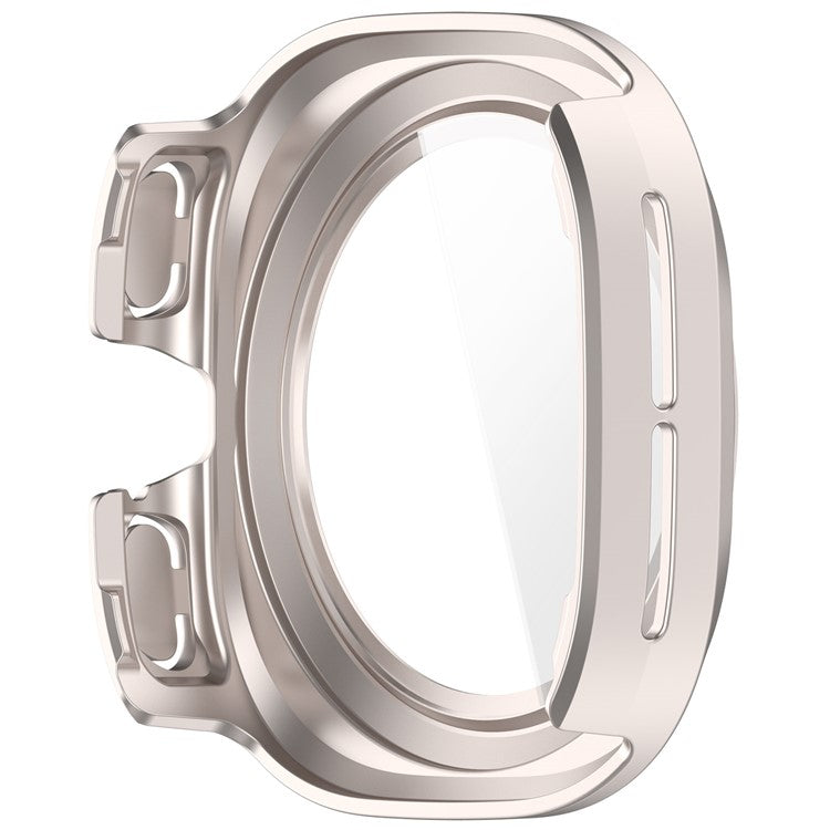 For Samsung Galaxy Watch Ultra 47mm PC Protective Case Watch Frame Integrated with Tempered Glass Screen Film - Matte Starlight