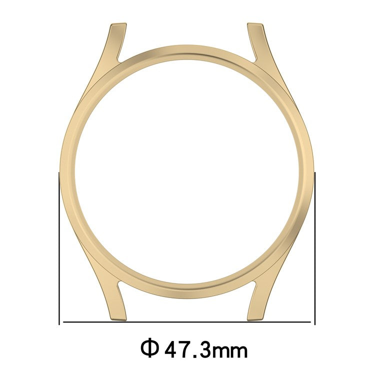 For Samsung Galaxy Watch7 44mm Anti-Collision PC Watch Case Hollow Protective Frame - Transparent