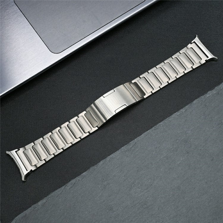 For Samsung Galaxy Watch Ultra 47mm Replacement Watch Band Folding Buckle Titanium Alloy Strap - Silver