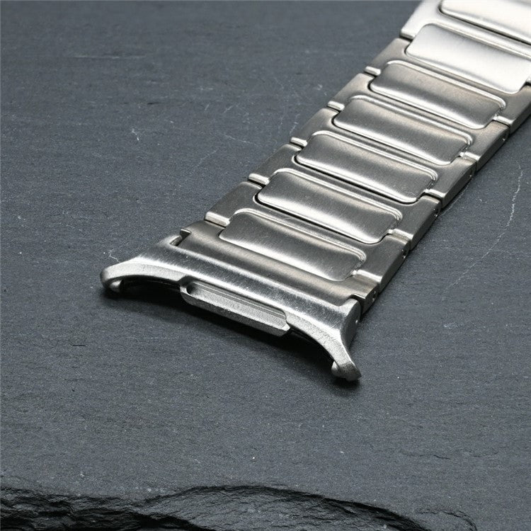 For Samsung Galaxy Watch Ultra 47mm Replacement Watch Band Folding Buckle Titanium Alloy Strap - Silver